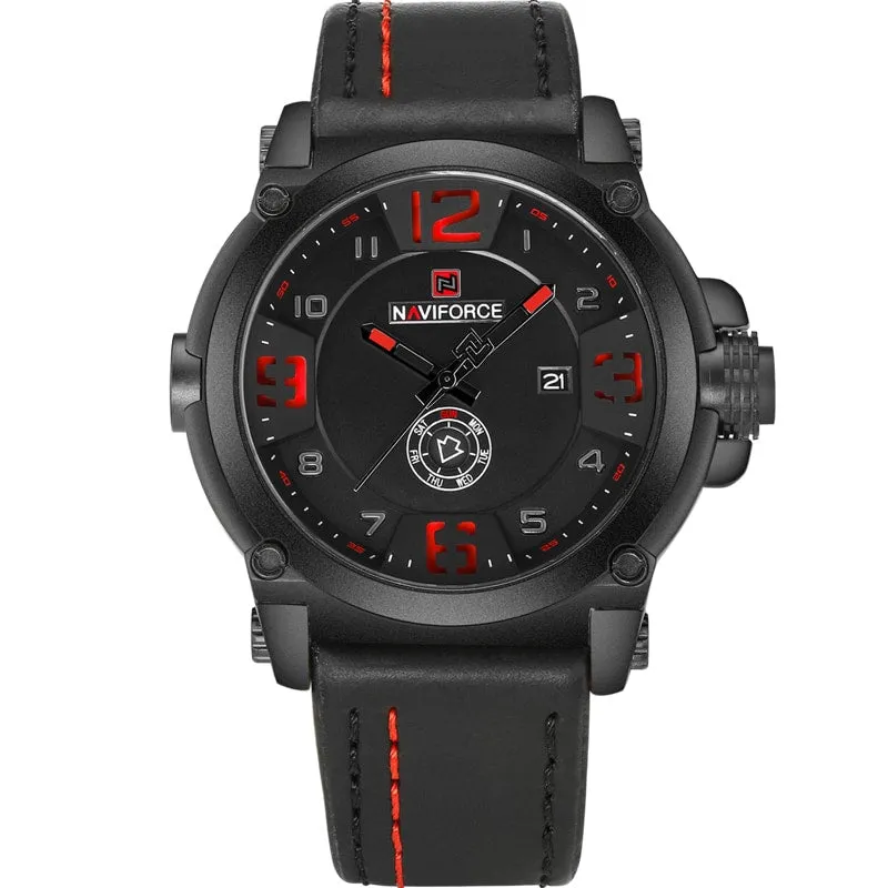 Luxury Sport Leather Strap Quartz Watch