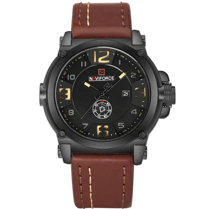 Luxury Sport Leather Strap Quartz Watch