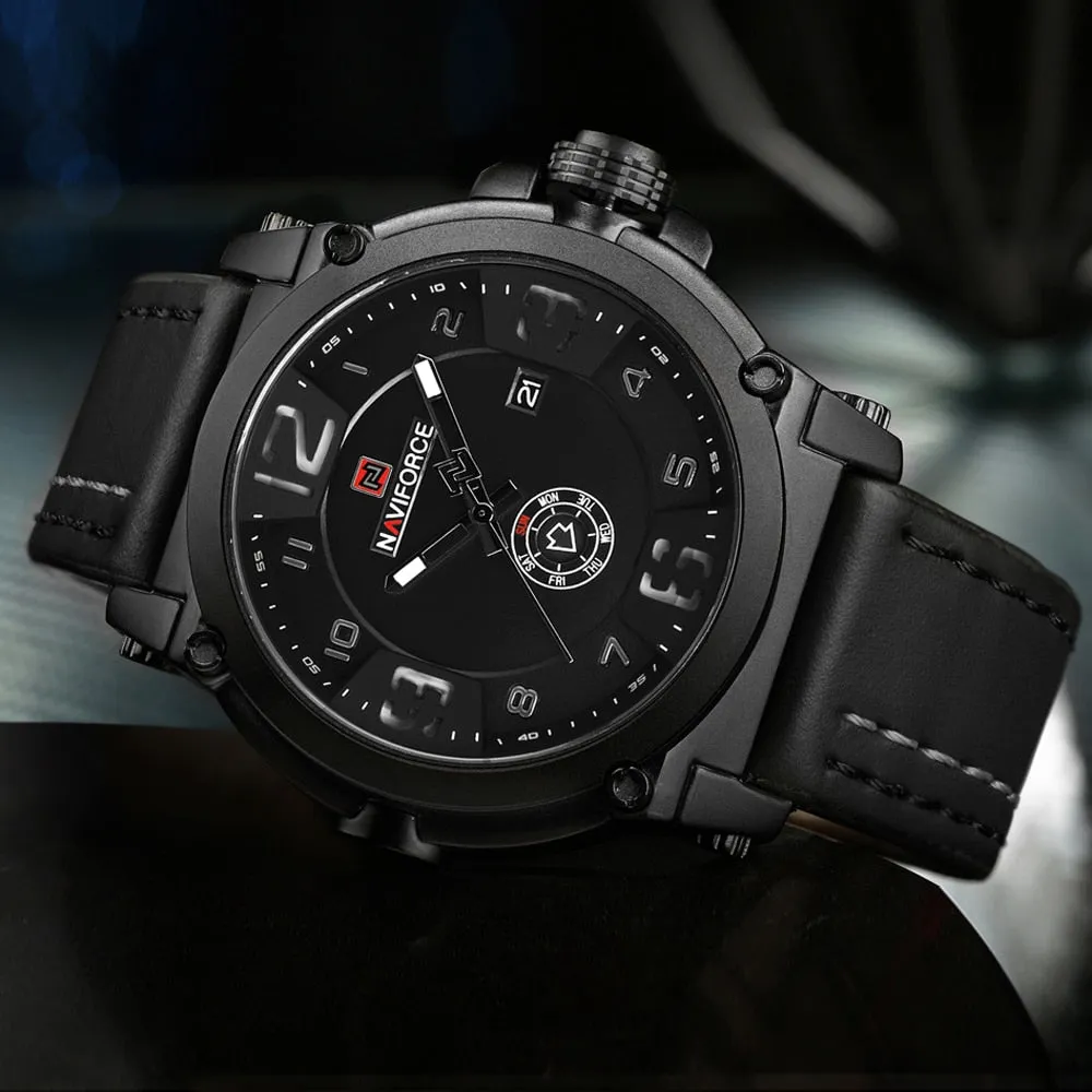 Luxury Sport Leather Strap Quartz Watch