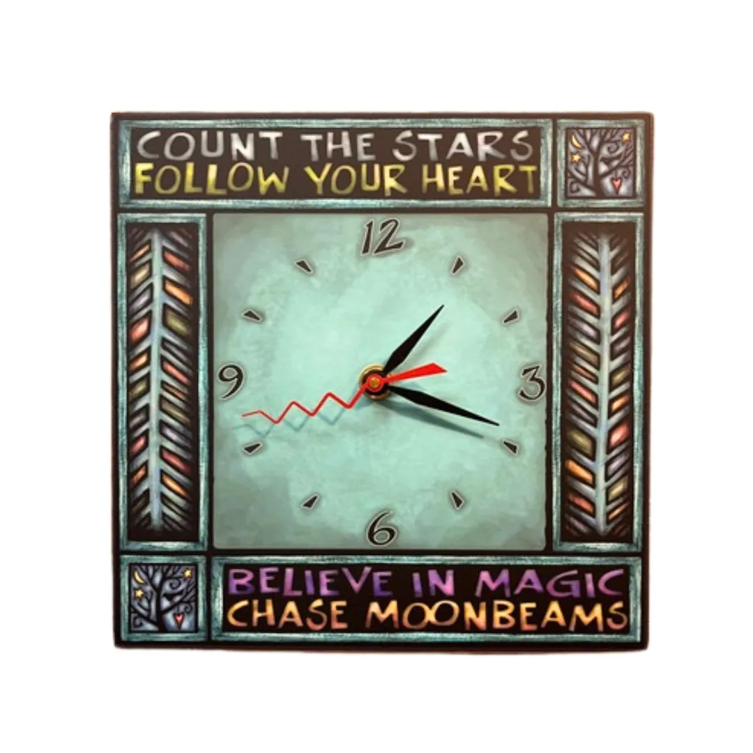 Macone Clay: Believe in Magic Square Clock