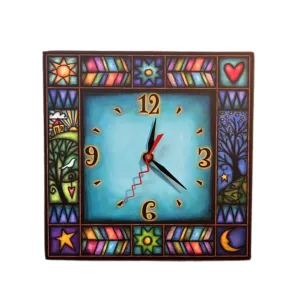 Macone Clay: House/Tree Square Clock