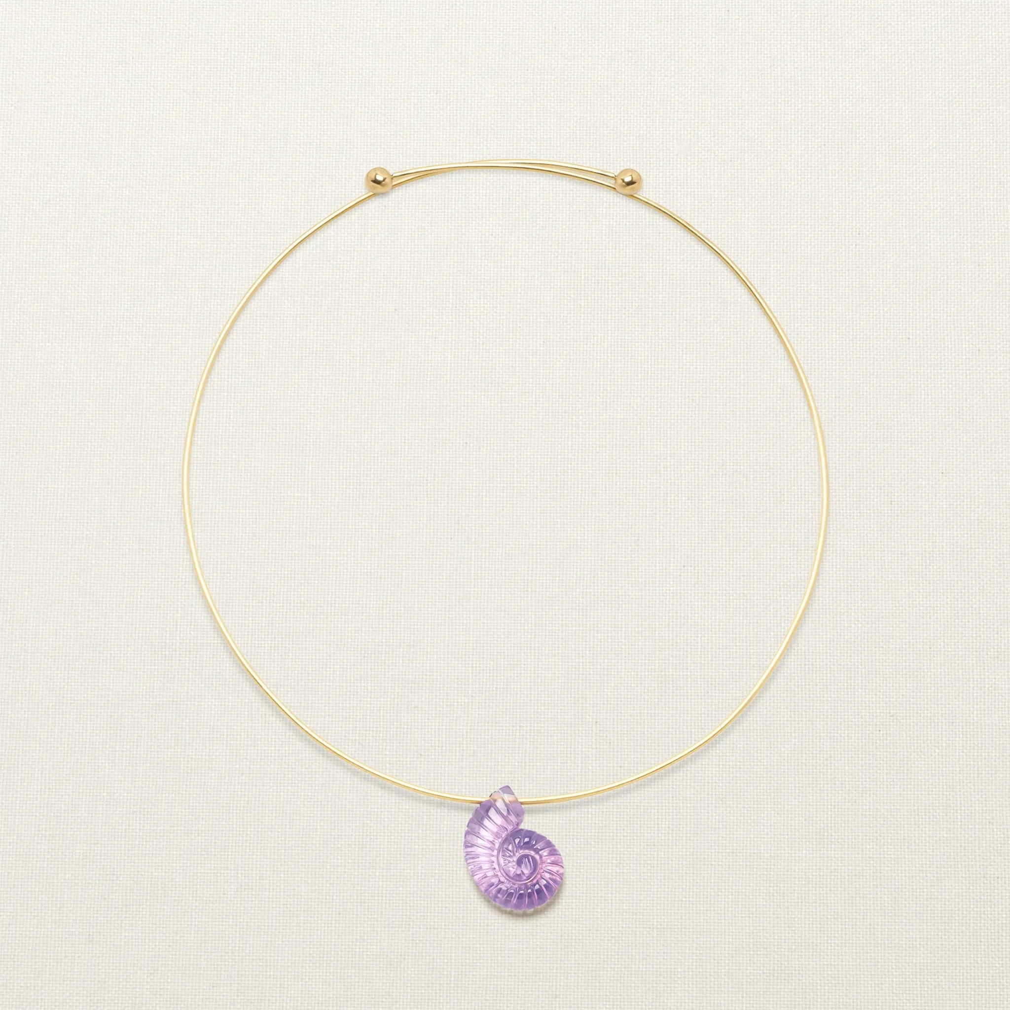 Maruja Shell Bead Lavender Chalcedony