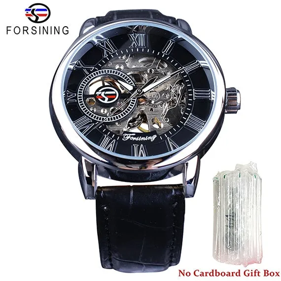 Mechanical Skeleton Dress Watch In 9 Colors