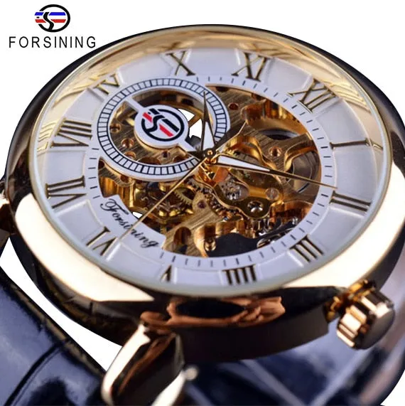 Mechanical Skeleton Dress Watch In 9 Colors