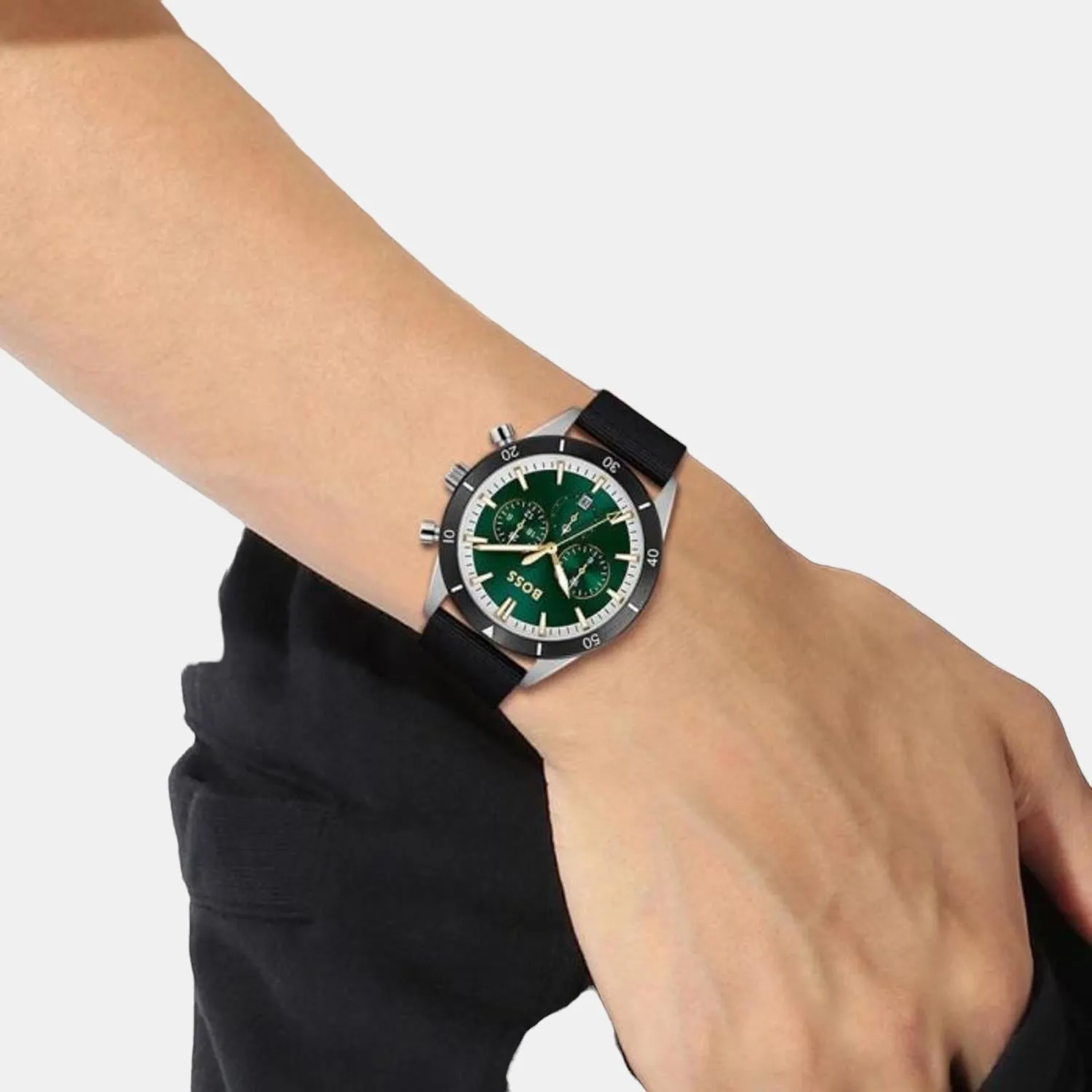 Men Green Resin Chronograph Watch 1513936