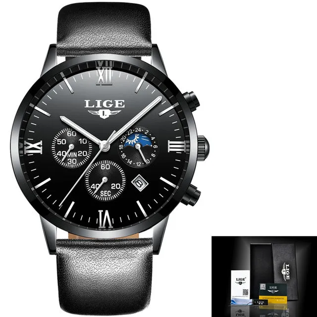 Men Sports Watches Waterproof Full Steel Quartz