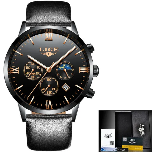 Men Sports Watches Waterproof Full Steel Quartz