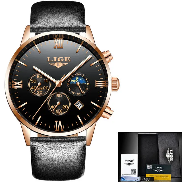 Men Sports Watches Waterproof Full Steel Quartz
