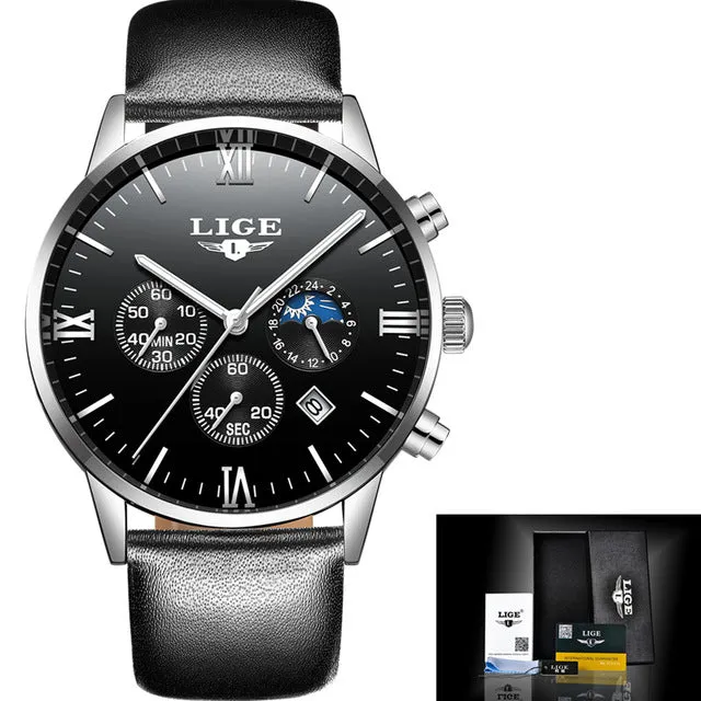 Men Sports Watches Waterproof Full Steel Quartz