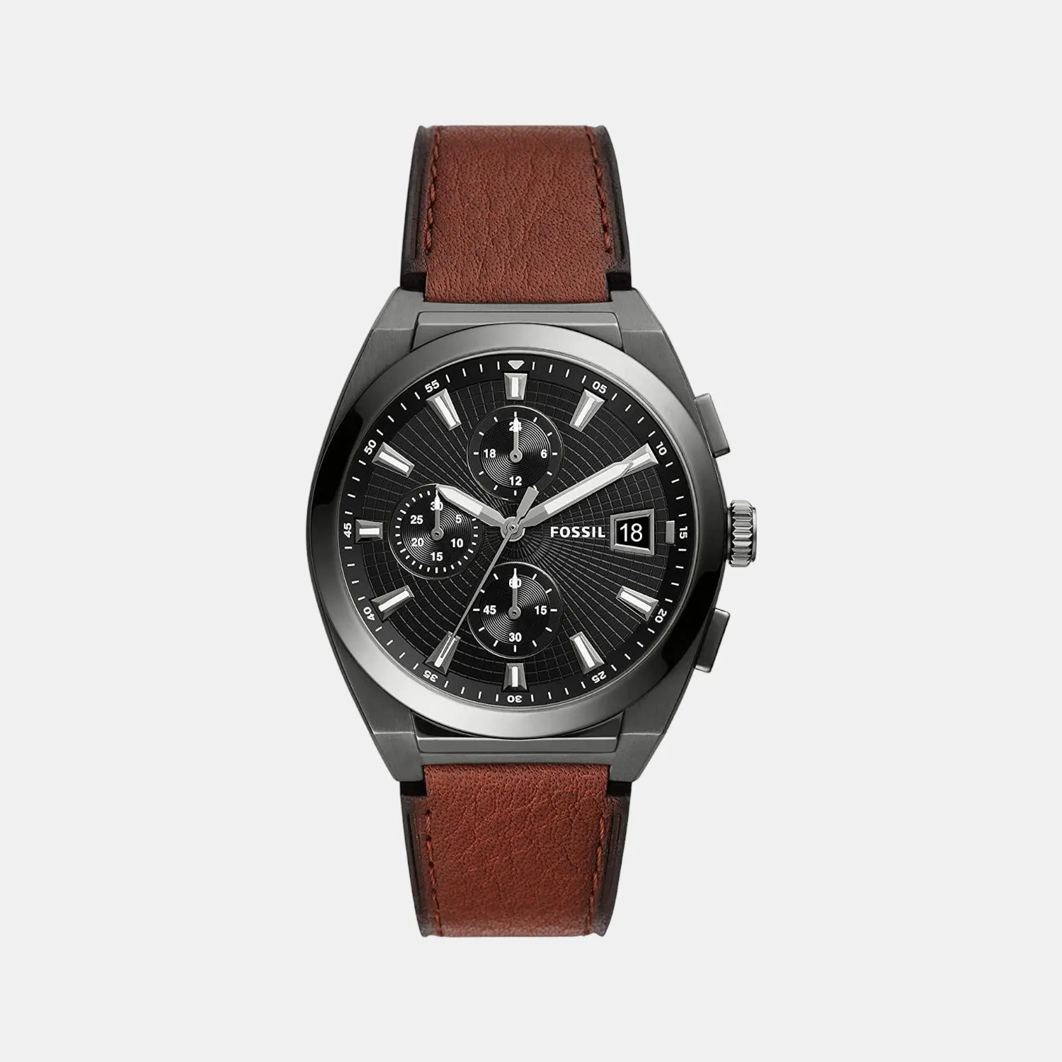 Men's Grey Leather Chronograph Watch FS5799