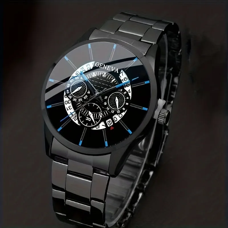 Mens Quartz Watch  Bracelet Set