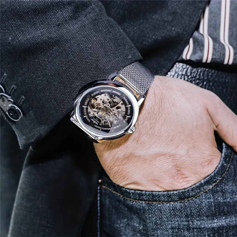 Mens Stylish Waterproof Mechanical Watch