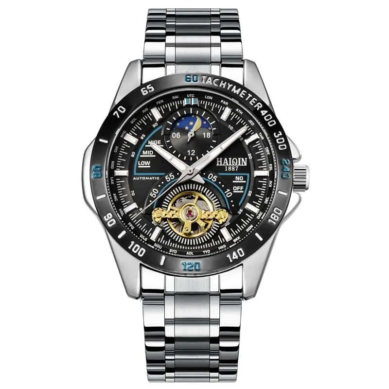 Men's Watch with Leather Band