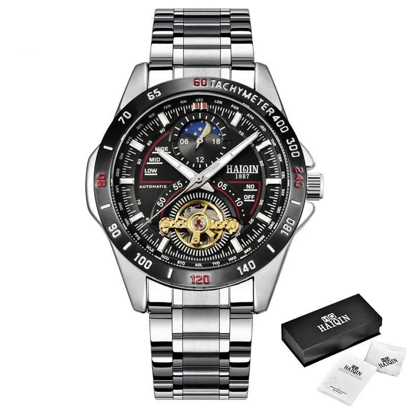 Men's Watch with Leather Band
