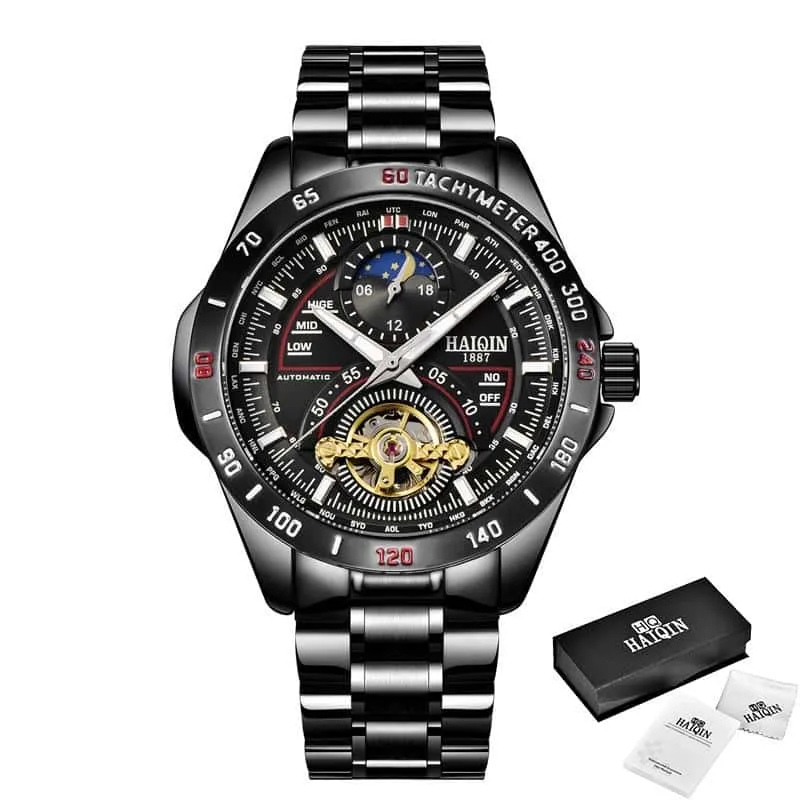 Men's Watch with Leather Band