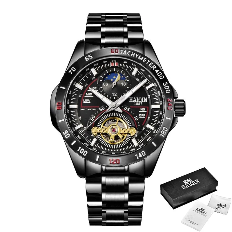 Men's Watch with Leather Band