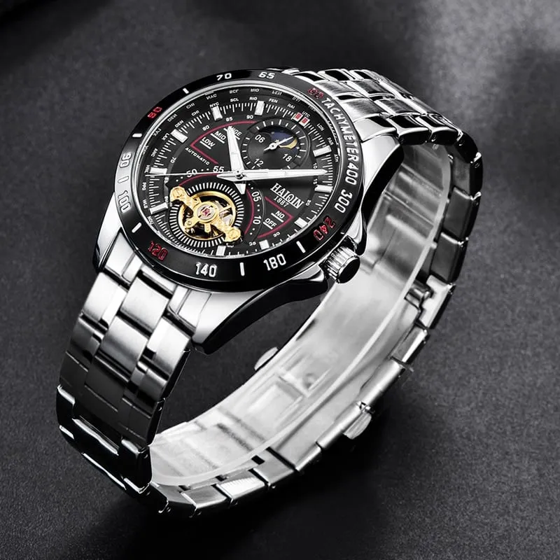 Men's Watch with Leather Band