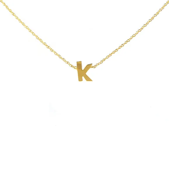 Metal Single Letter Necklace