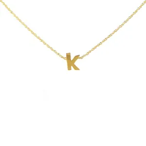 Metal Single Letter Necklace