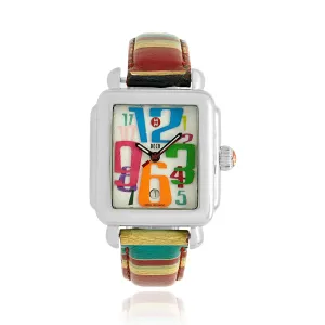 Michele Stainless Steel Deco Grand Carousel 33mm