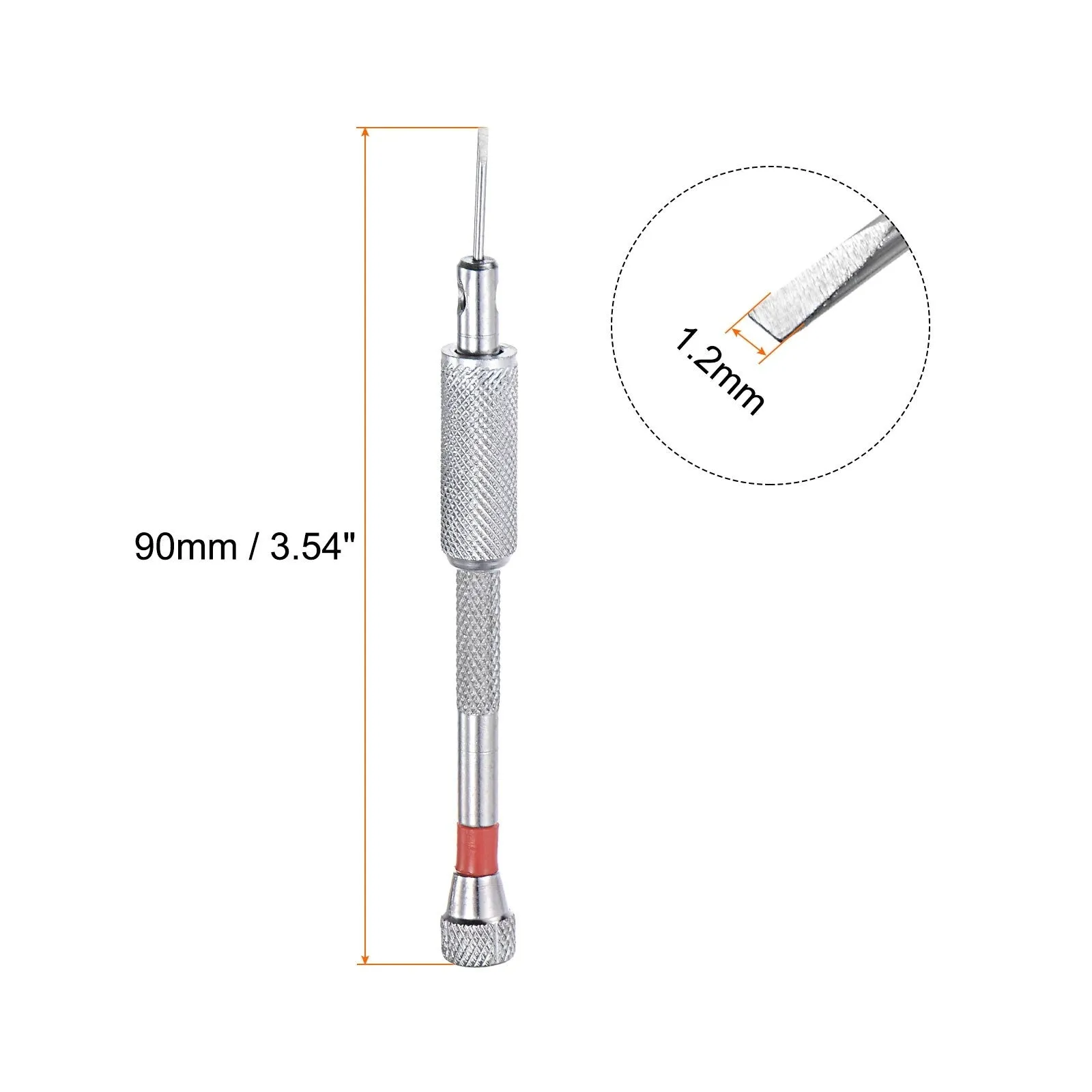 Micro Precision Screwdriver, 1.2mm Flat Head for Electronics Repair - Red