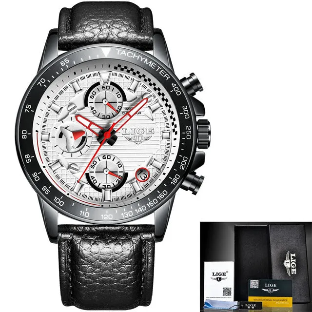Military Quartz Watch Men Full Steel Business Waterproof Clock