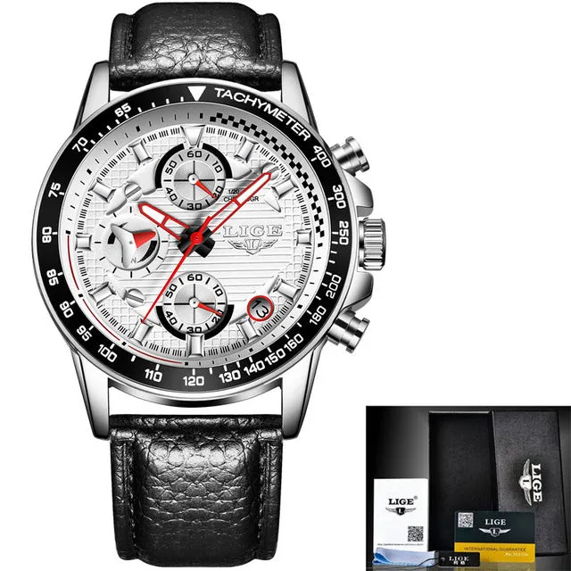Military Quartz Watch Men Full Steel Business Waterproof Clock