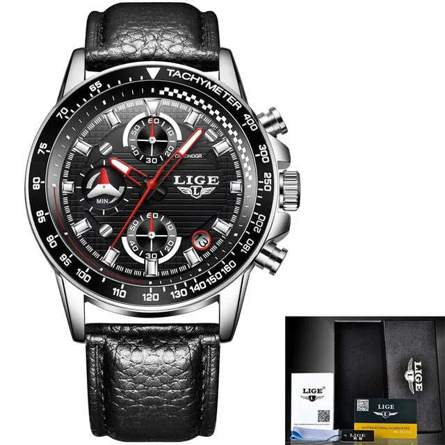 Military Quartz Watch Men Full Steel Business Waterproof Clock