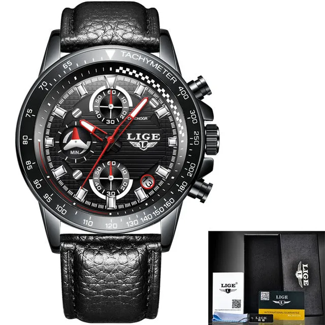 Military Quartz Watch Men Full Steel Business Waterproof Clock