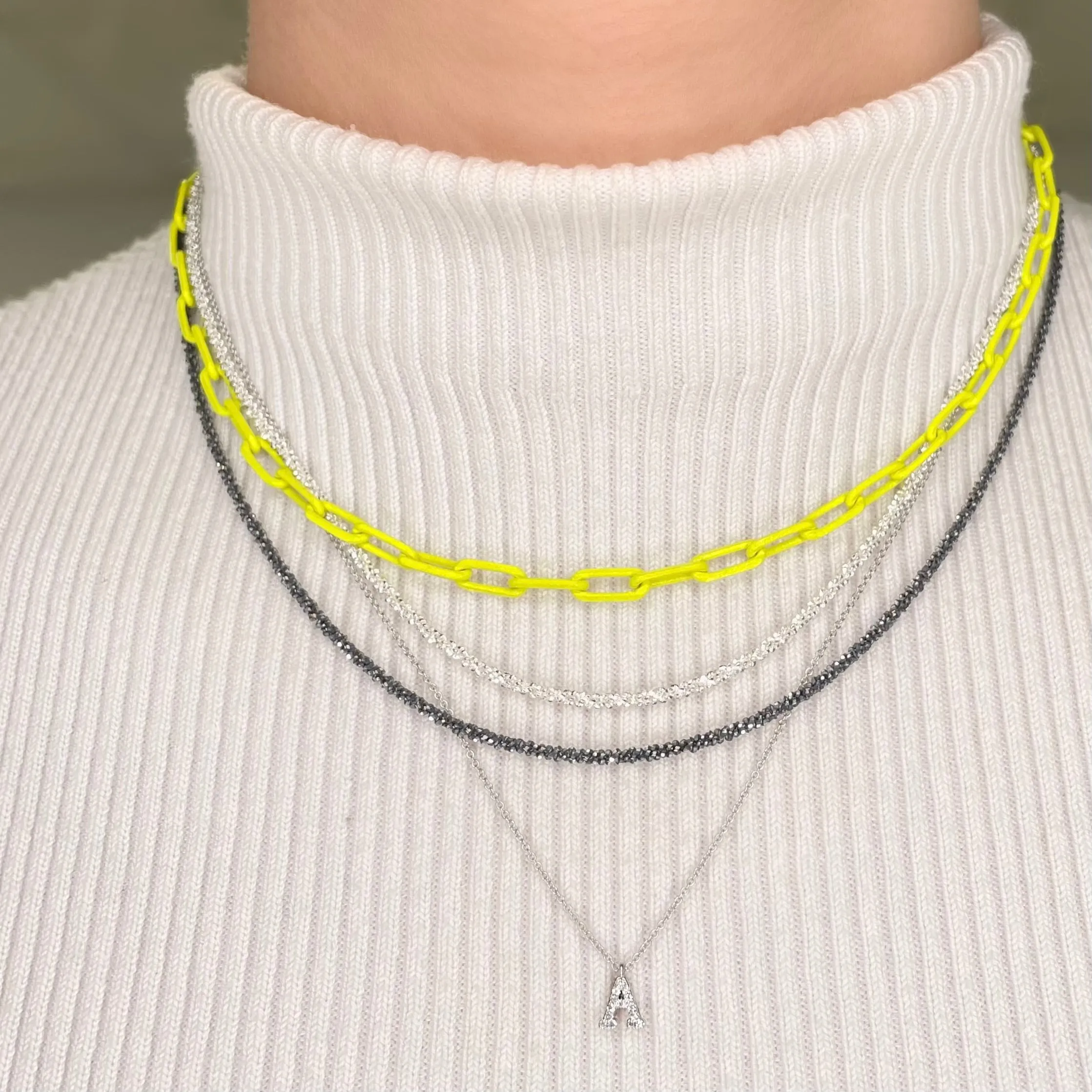 Mini Diamond Initial Necklace