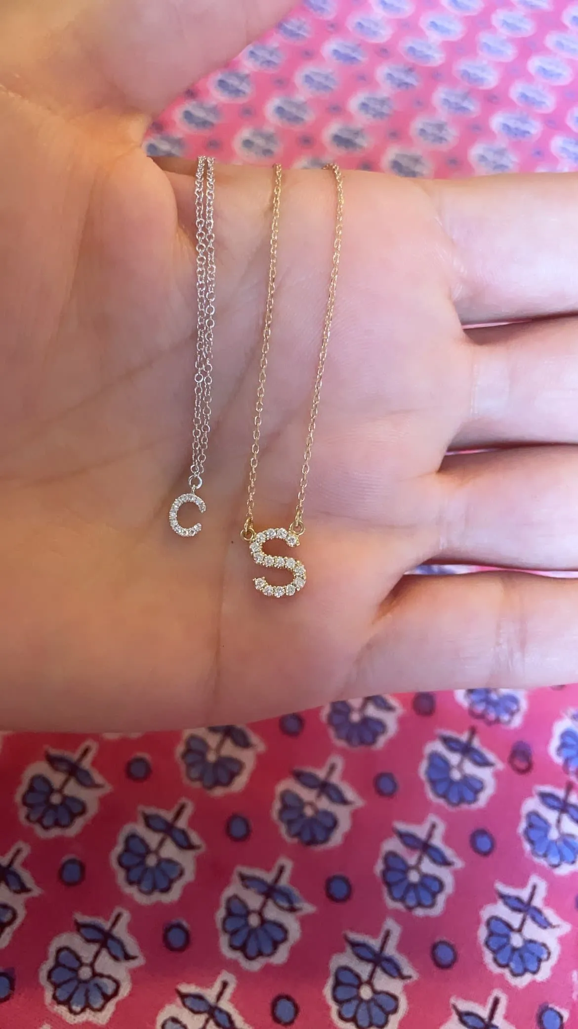MINI DIAMOND LETTER NECKLACE
