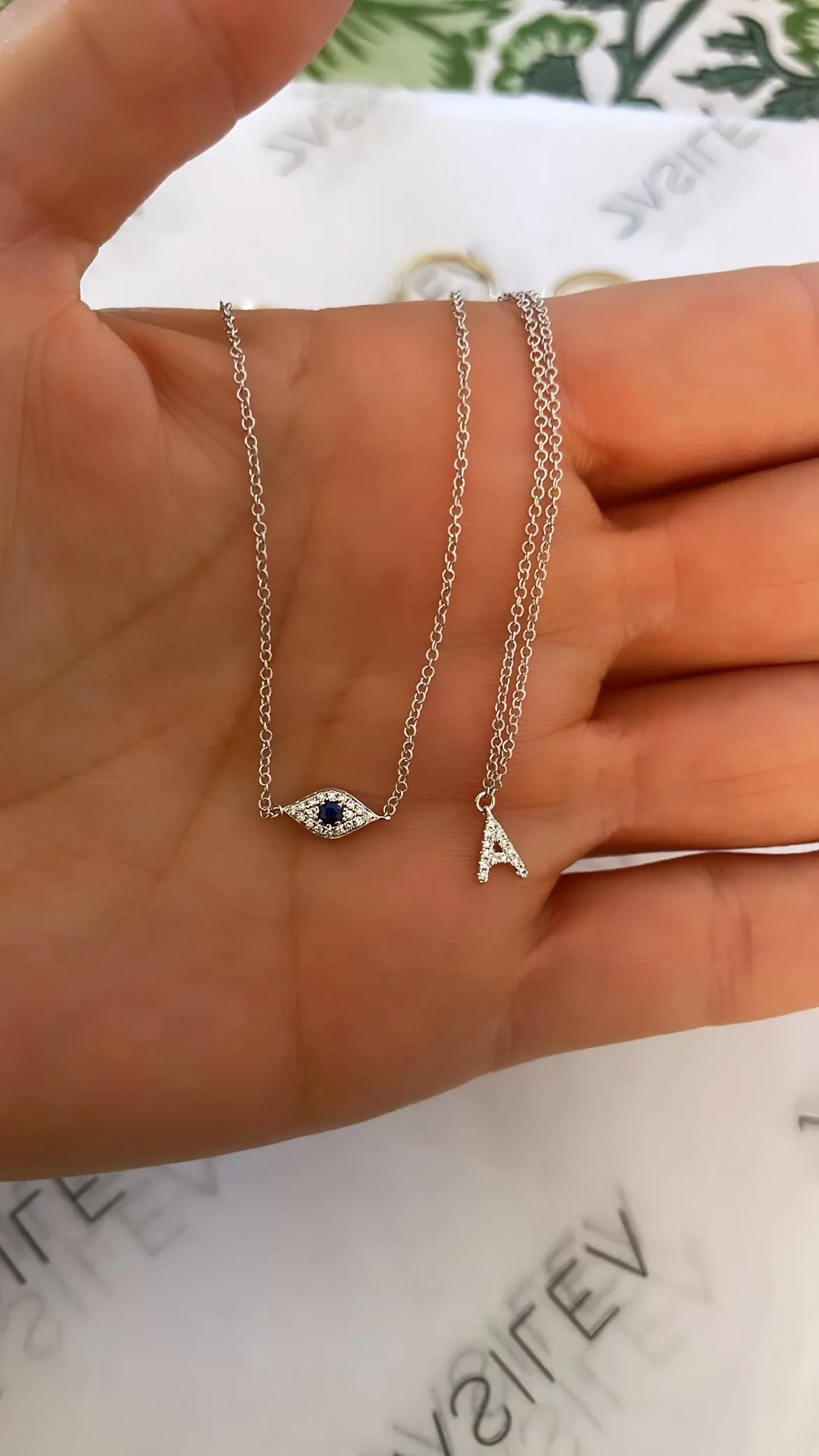 MINI DIAMOND LETTER NECKLACE