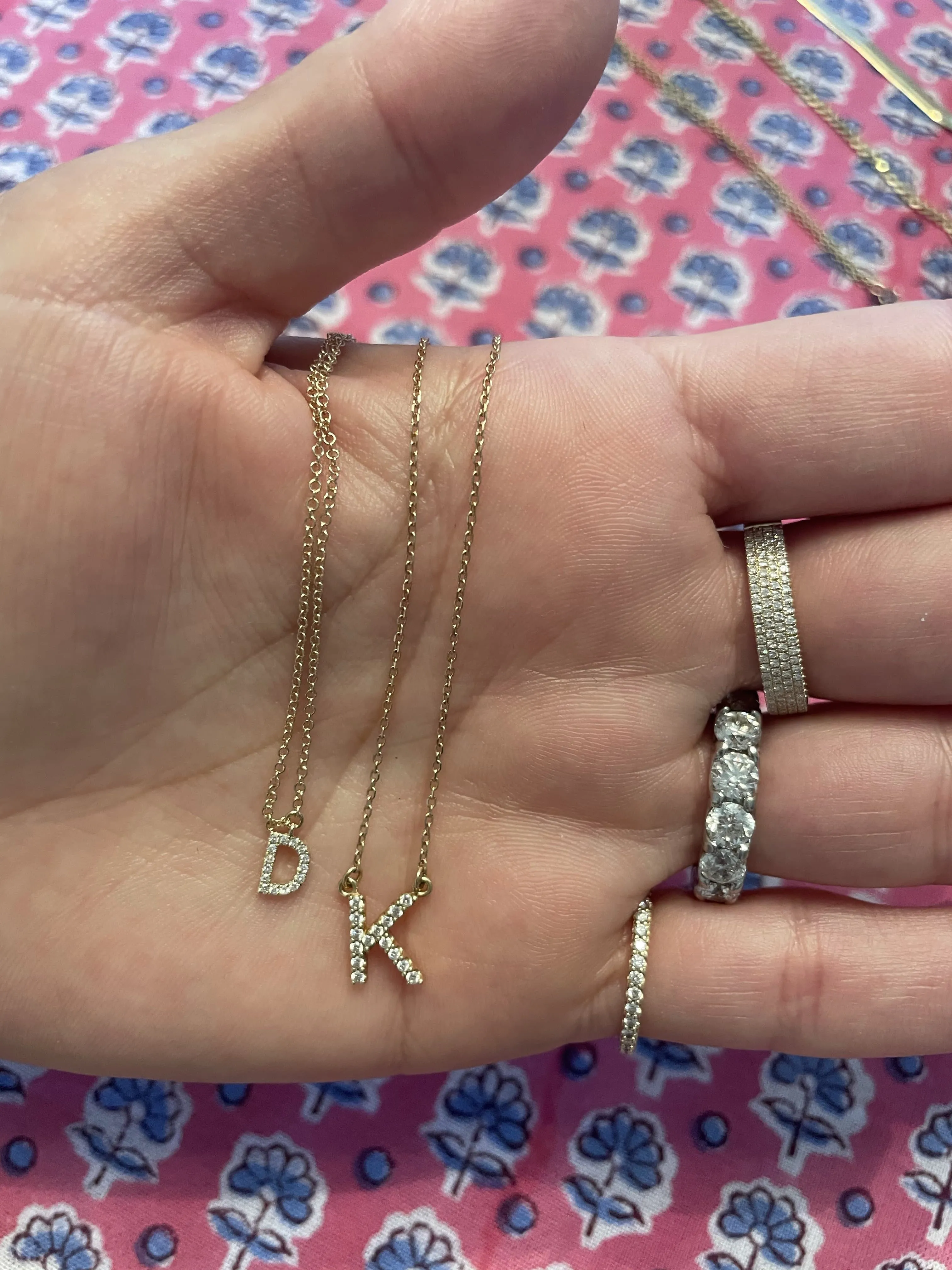 MINI DIAMOND LETTER NECKLACE