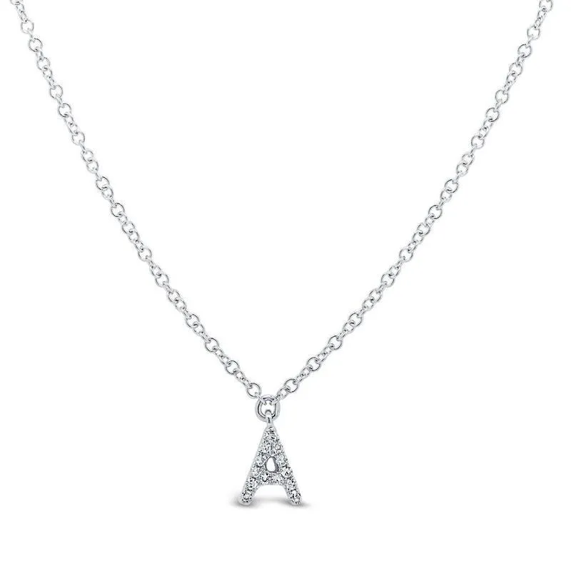 MINI DIAMOND LETTER NECKLACE