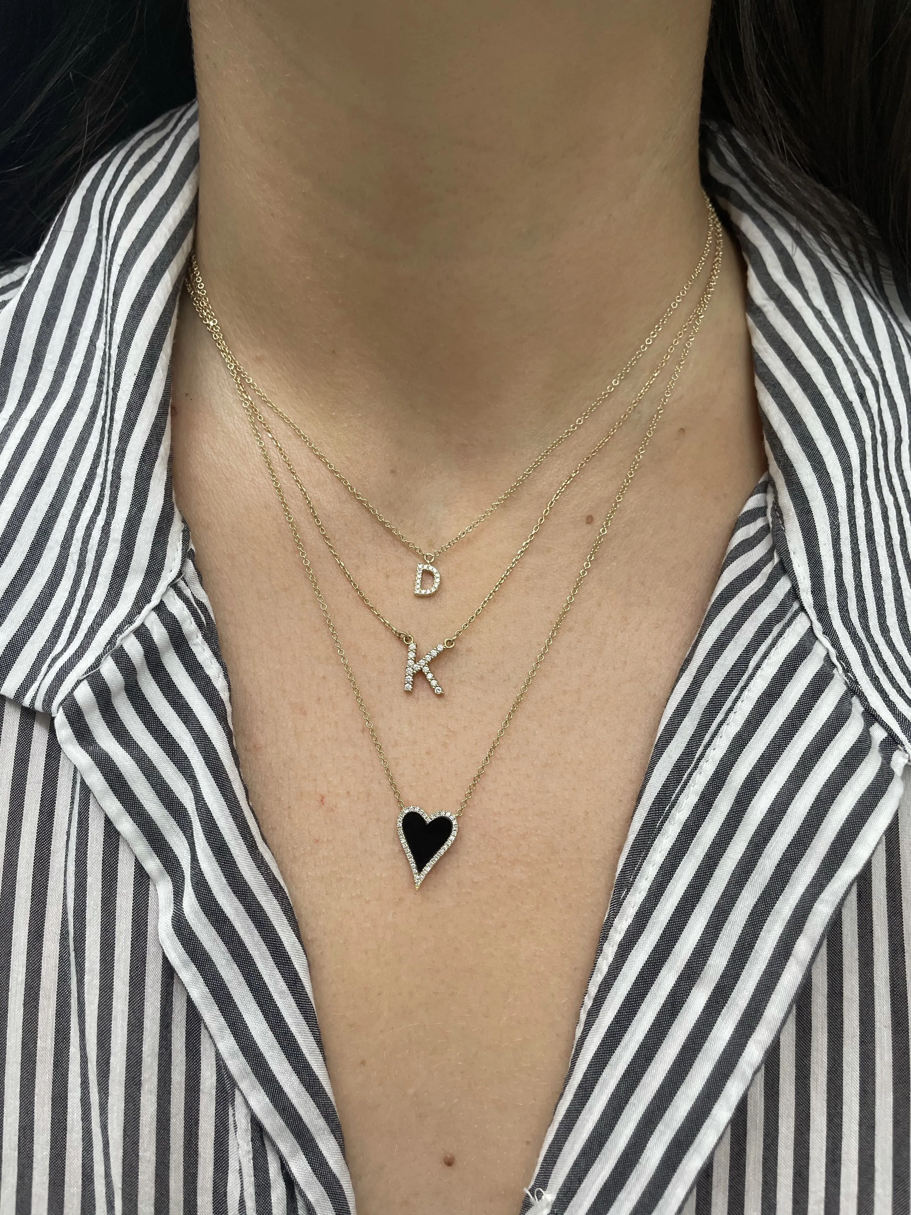 MINI DIAMOND LETTER NECKLACE