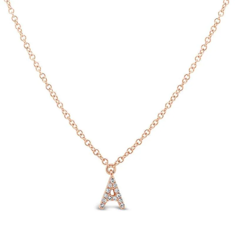 MINI DIAMOND LETTER NECKLACE