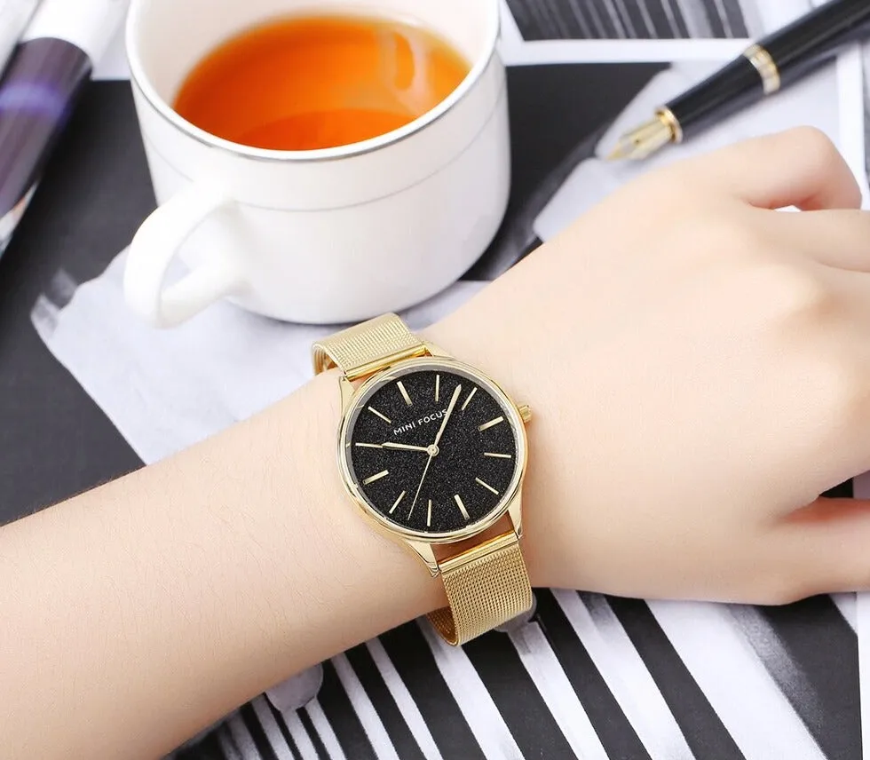 MINI FOCUS Brand Luxury Women Watches Ladies Fashion Simple Quartz Watch Waterproof Stainless Steel Wrist Watchs For Woman Clock
