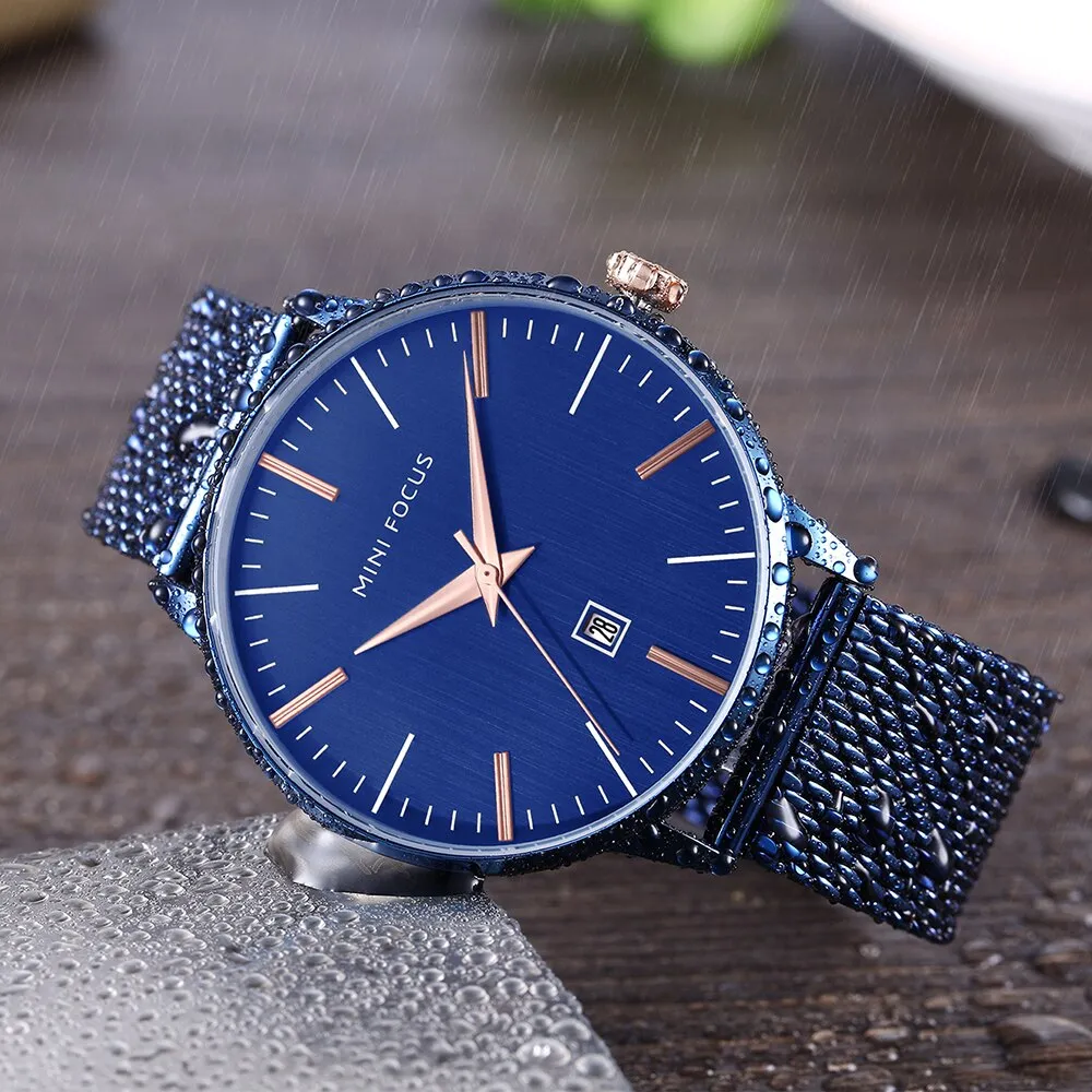 MINI FOCUS Men&#39;s Watch Casual Fashion Sports Men Quartz Watches Multifunction Chronograph Wristwatches Relogio Masculino