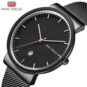 MINI FOCUS Simple Watch Men&#39;s Watches Brand Luxury Clock Man Thin Casual Waterproof Fashion Date Display Men Quartz Wristwatches