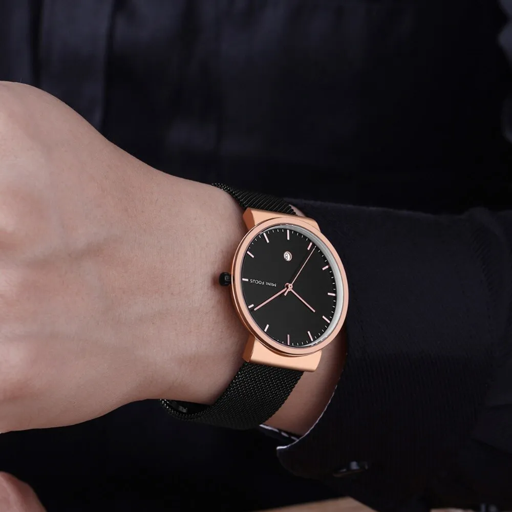MINI FOCUS Simple Watch Men&#39;s Watches Brand Luxury Clock Man Thin Casual Waterproof Fashion Date Display Men Quartz Wristwatches