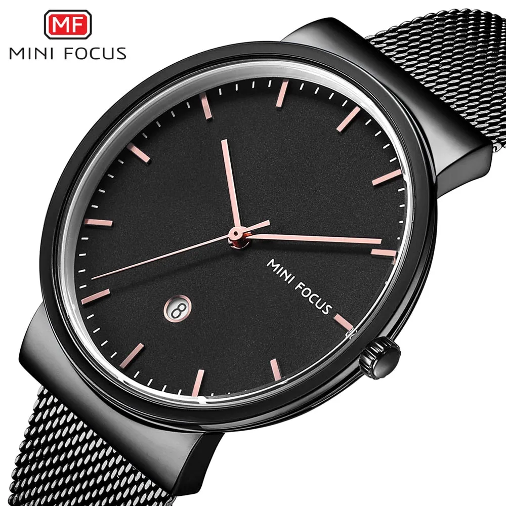 MINI FOCUS Simple Watch Men&#39;s Watches Brand Luxury Clock Man Thin Casual Waterproof Fashion Date Display Men Quartz Wristwatches