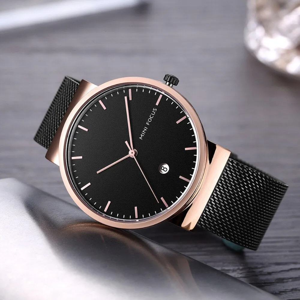 MINI FOCUS Simple Watch Men&#39;s Watches Brand Luxury Clock Man Thin Casual Waterproof Fashion Date Display Men Quartz Wristwatches
