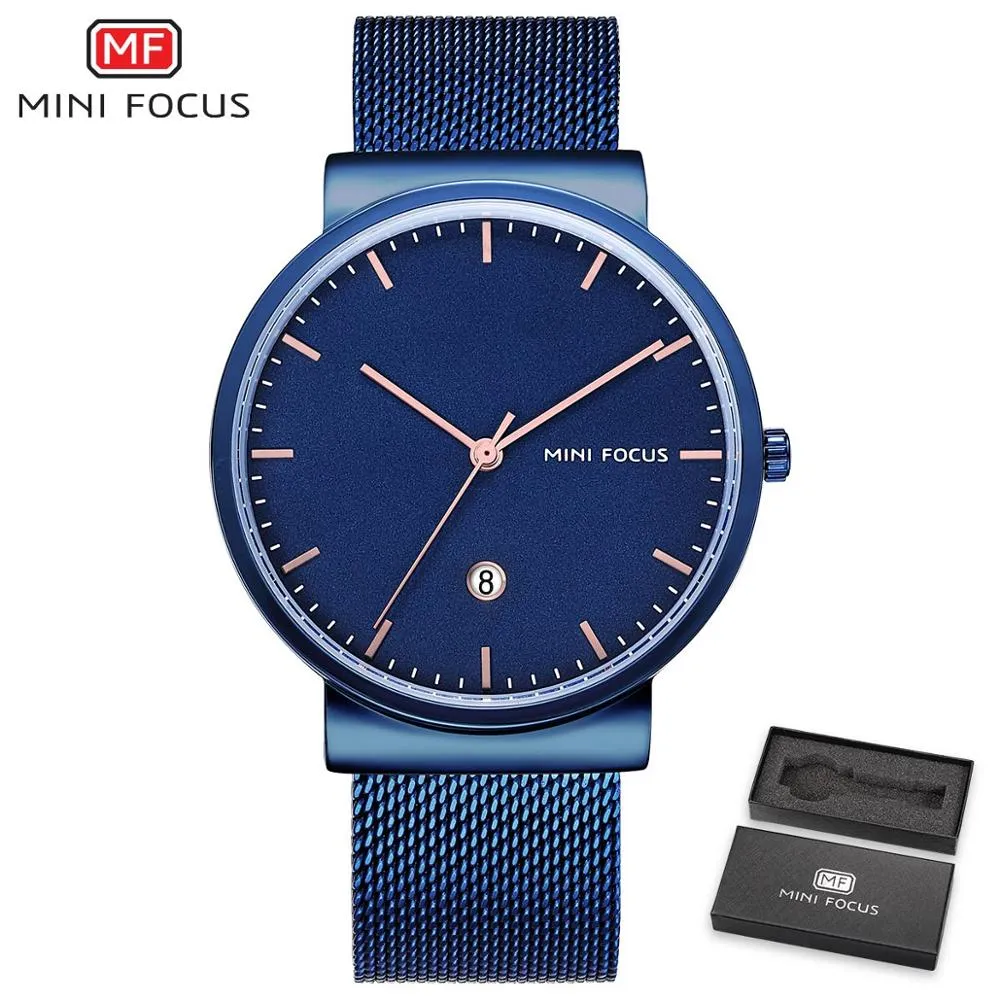 MINI FOCUS Simple Watch Men&#39;s Watches Brand Luxury Clock Man Thin Casual Waterproof Fashion Date Display Men Quartz Wristwatches