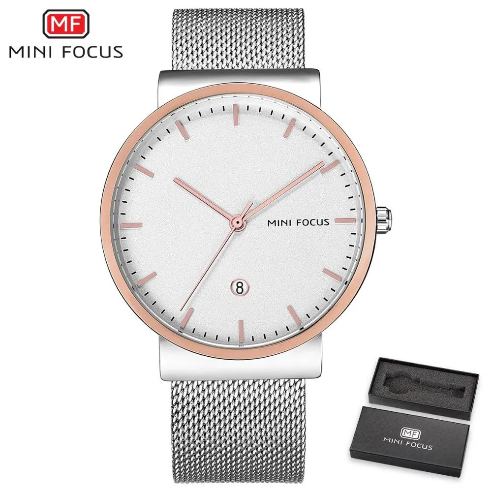 MINI FOCUS Simple Watch Men&#39;s Watches Brand Luxury Clock Man Thin Casual Waterproof Fashion Date Display Men Quartz Wristwatches