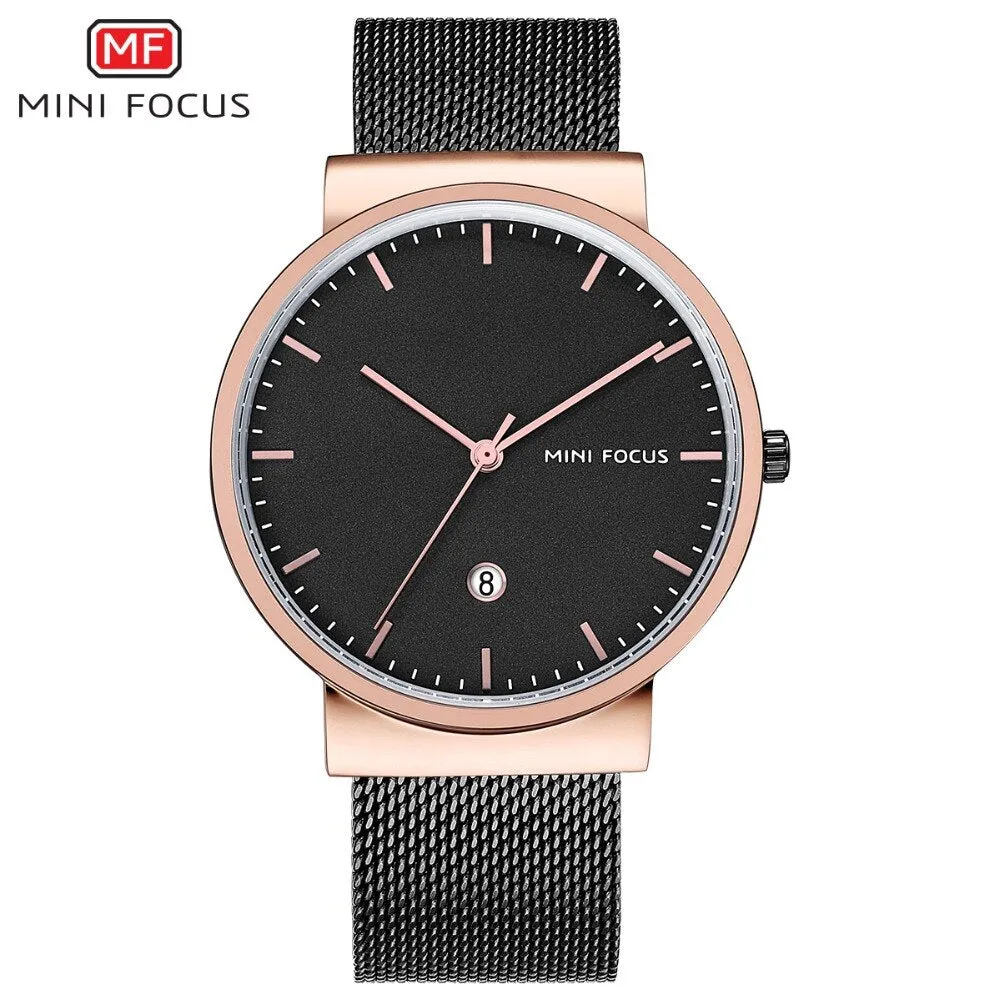 MINI FOCUS Simple Watch Men&#39;s Watches Brand Luxury Clock Man Thin Casual Waterproof Fashion Date Display Men Quartz Wristwatches