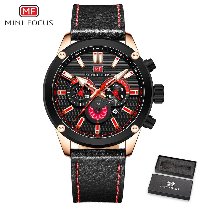 MINI FOCUS Watch Men Top Fashion Casual Chronograph Quartz Sports Watches Military Army Male Wristwatch Clock Relogio Masculino