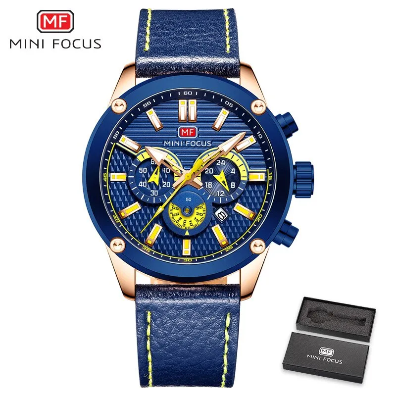 MINI FOCUS Watch Men Top Fashion Casual Chronograph Quartz Sports Watches Military Army Male Wristwatch Clock Relogio Masculino