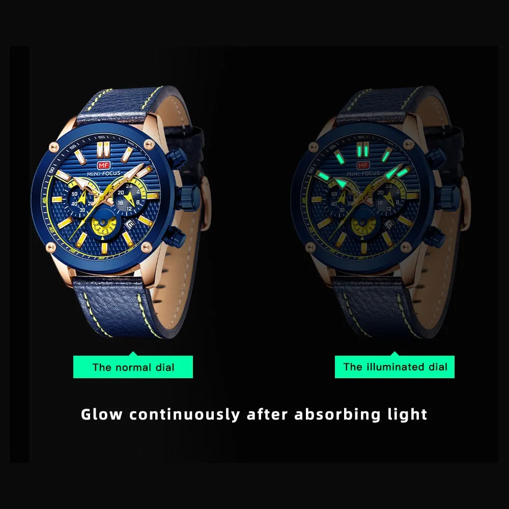 MINI FOCUS Watch Men Top Fashion Casual Chronograph Quartz Sports Watches Military Army Male Wristwatch Clock Relogio Masculino