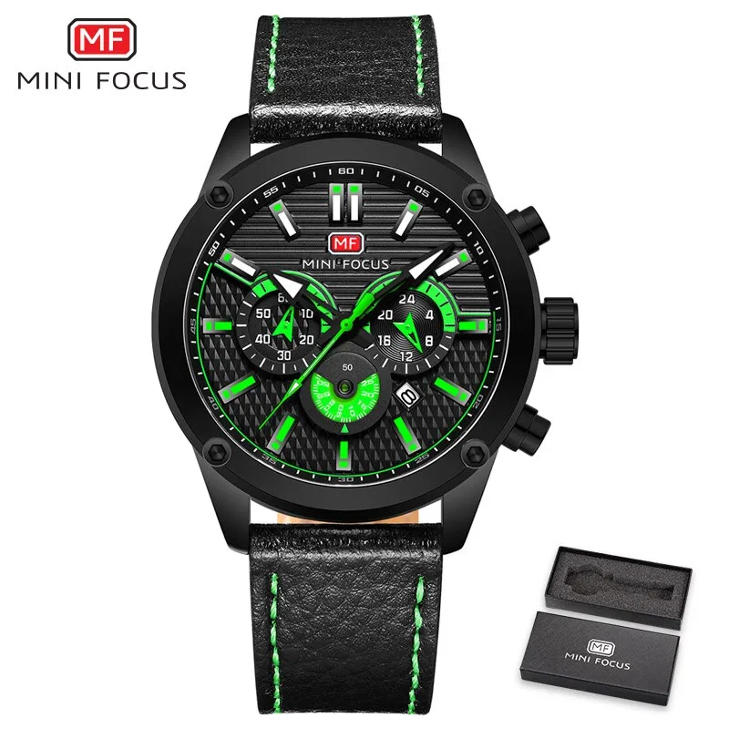MINI FOCUS Watch Men Top Fashion Casual Chronograph Quartz Sports Watches Military Army Male Wristwatch Clock Relogio Masculino