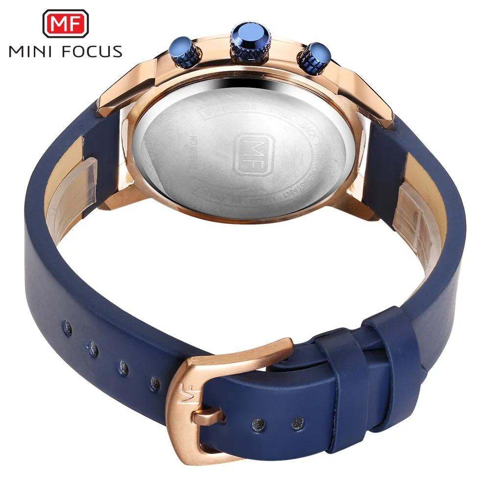 MINI FOCUS Watch Men&#39;s Luxury Sports Fashion Top Brand Man Quartz Watches Leather Timing Waterproof Clock Men Relogio Masculin